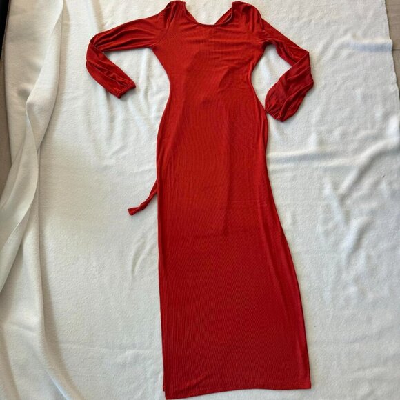 Free People Beach Maxi Burnt Orange Bodycon Dress Size S - Picture 2 of 11